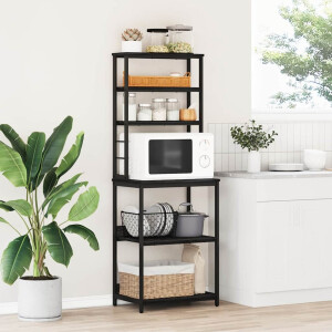 vidaXL Keukenplank Zwart Eiken 60 x 40 x 168 cm Bewerkt hout