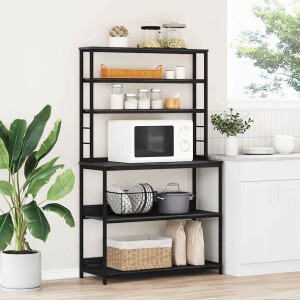 vidaXL Keukenplank Zwart Eiken 100 x 40 x 168 cm Bewerkt hout