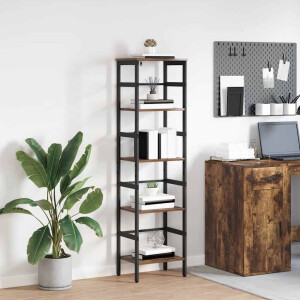 vidaXL Boekenkast Gerookt eiken 40 x 29,5 x 149 cm Bewerkt hout