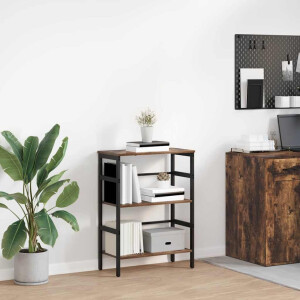 vidaXL Boekenkast Gerookt eiken 60 x 29,5 x 81 cm Bewerkt hout