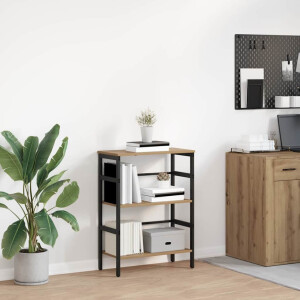 vidaXL Boekenkast Artisan Eiken 60 x 29,5 x 81 cm Bewerkt hout