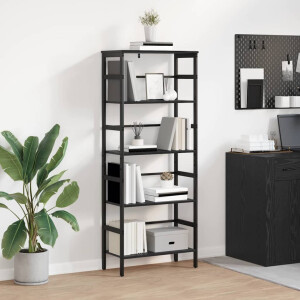 vidaXL Boekenkast Zwart Eiken 60 x 29,5 x 149 cm Bewerkt hout