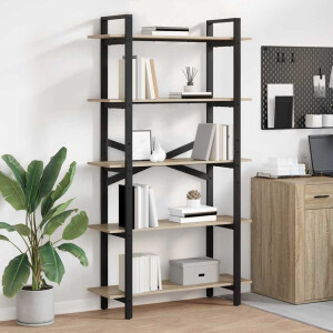 vidaXL Boekenkast Sonoma Eiken 100 x 33,5 x 178 cm Bewerkt hout