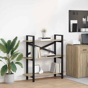vidaXL Boekenkast Sonoma Eiken 100 x 33,5 x 102 cm Bewerkt hout