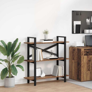 vidaXL Boekenkast Oud Hout 100 x 33,5 x 102 cm Bewerkt hout