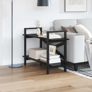 vidaXL Boekenkast Zwart Eiken 100 x 33,5 x 64 cm Bewerkt hout