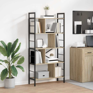 vidaXL Boekenkast Sonoma Eiken 75 x 30 x 156 cm Bewerkt hout
