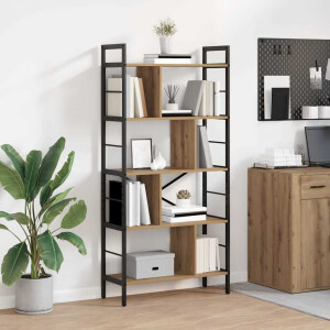 vidaXL Boekenkast Artisan Eiken 75 x 30 x 156 cm Bewerkt hout