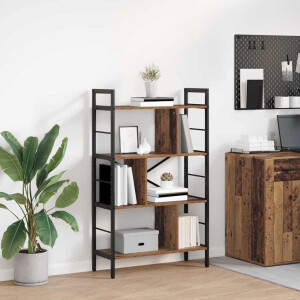 vidaXL Boekenkast Oud Hout 75 x 30 x 123,5 cm Bewerkt hout
