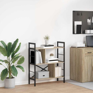 vidaXL Boekenkast Sonoma Eiken 75 x 30 x 91 cm Bewerkt hout
