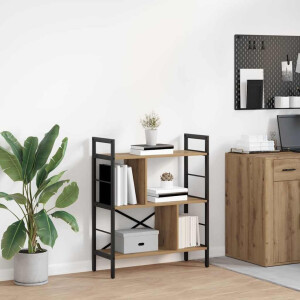 vidaXL Boekenkast Artisan Eiken 75 x 30 x 91 cm Bewerkt hout