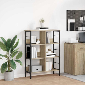 vidaXL Boekenkast Sonoma Eiken 82 x 32 x 112 cm Bewerkt hout