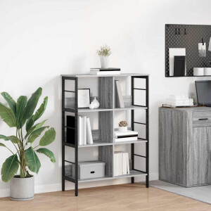vidaXL Boekenkast Grijs Sonoma 82 x 32 x 112 cm Bewerkt hout