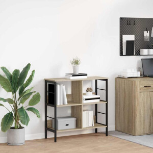 vidaXL Boekenkast Sonoma Eiken 82 x 32 x 79 cm Bewerkt hout
