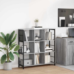 vidaXL Boekenkast Grijs Sonoma 102 x 32 x 104,5 cm Bewerkt hout