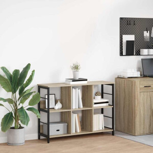 vidaXL Boekenkast Sonoma Eiken 102 x 32 x 72,5 cm Bewerkt hout