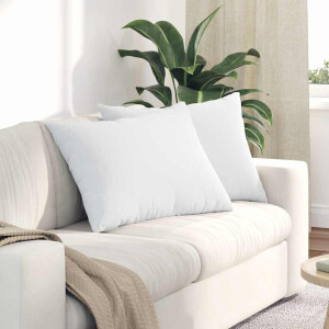 vidaXL Sofa Kussens 2 pcs Wit 70 x 50 cm Stof