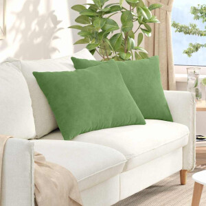 vidaXL Sofa Kussens 2 stuks Lichtgroen 70 x 50 cm Cordstof