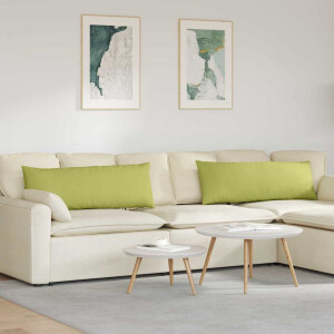 vidaXL Sofa Kussens 2 pcs Lichtgroen 120 x 40 cm Stof