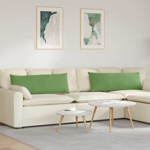 vidaXL Sofa Kussens 2 stuks Lichtgroen 120 x 40 cm Cordstof