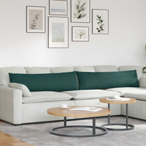 vidaXL Sofa Kussens 2 pcs Donkergroen 145 x 40 cm Stof