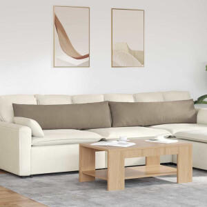 vidaXL Sofa Kussens 2 pcs Taupe 145 x 40 cm Stof