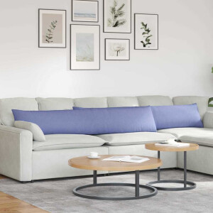 vidaXL Sofa Kussens 2 pcs Jeans Blauw 200 x 40 cm Stof