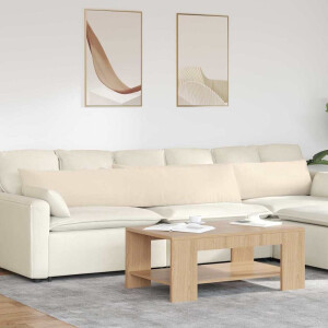 vidaXL Sofa Kussens 2 stuks Beige 200 x 40 cm Stof