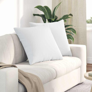 vidaXL Sofa Kussens 2 pcs Wit 80 x 80 cm Stof