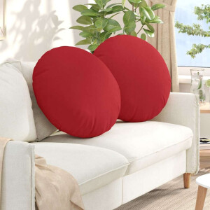 vidaXL Zitkussens 2 pcs Rood Ø80 x 29 cm Stof