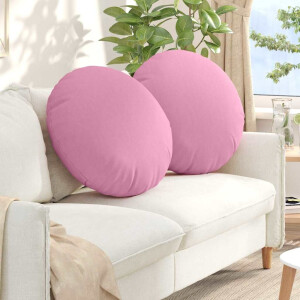 vidaXL Zitkussens 2 pcs Roze Ø80 x 29 cm Stof