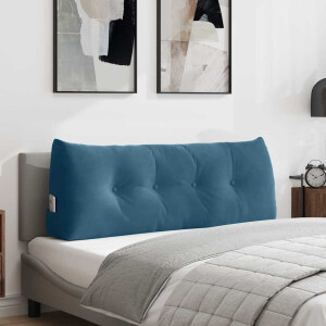 vidaXL Rugkussen Blauw 120 x 24 x 50 cm Fluweel
