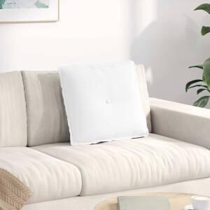 vidaXL Rugkussen Wit 50 x 19 x 45 cm Stof