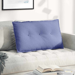vidaXL Rugkussen Jeans Blauw 80 x 19 x 50 cm Stof