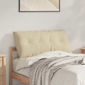 vidaXL Rugkussen Crème 100 x 50 cm Microvezel Stof
