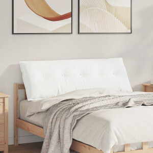 vidaXL Rugkussen Wit 140 x 19 x 50 cm Stof