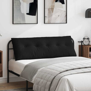 vidaXL Rugkussen Zwart 140 x 50 cm Microvezel Stof