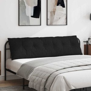 vidaXL Rugkussen Zwart 180 x 19 x 50 cm Stof