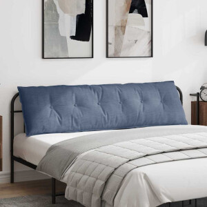 vidaXL Rugkussen Blauw 180 x 50 cm Cordstof