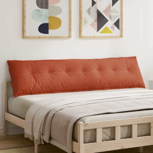 vidaXL Rugkussen Rood-oranje 200 x 50 cm Cordstof