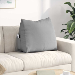 vidaXL Rugkussen Wolkengrijs 60 x 20 x 50 cm Stof