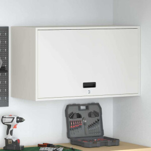 vidaXL Wandkast voor Garage Wit 90 x 40 x 53 cm Poedercoating staal