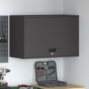 vidaXL Wandkast voor Garage Zwart 80 x 40 x 53 cm Poedercoating staal