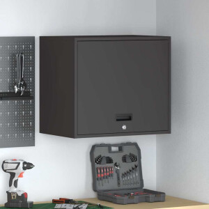 vidaXL Wandkast voor Garage Zwart 60 x 40 x 53 cm Poedercoating staal