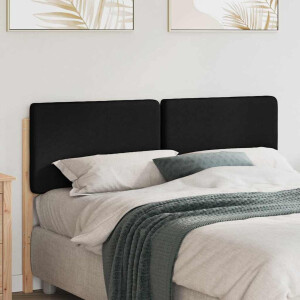 vidaXL Gestoffeerd hoofdbord Bruin en zwart 150 cm Massief grenenhout