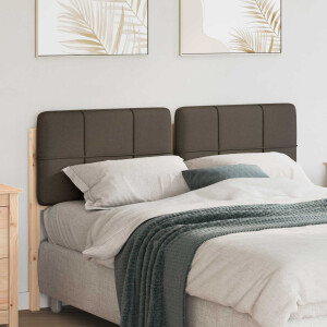 vidaXL Gestoffeerd hoofdbord Bruin en Taupe 150 cm Massief grenenhout
