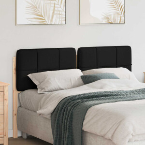 vidaXL Gestoffeerd hoofdbord Bruin en zwart 140 cm Massief grenenhout