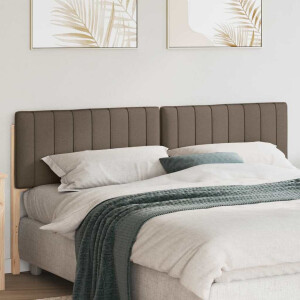 vidaXL Gestoffeerd hoofdbord Bruin en Taupe 200 cm Massief grenenhout