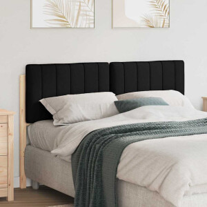 vidaXL Gestoffeerd hoofdbord Bruin en zwart 135 cm Massief grenenhout
