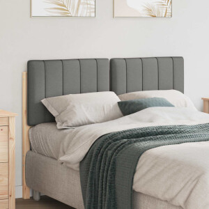 vidaXL Gestoffeerd hoofdbord Bruin en Licht Grijs 120 cm